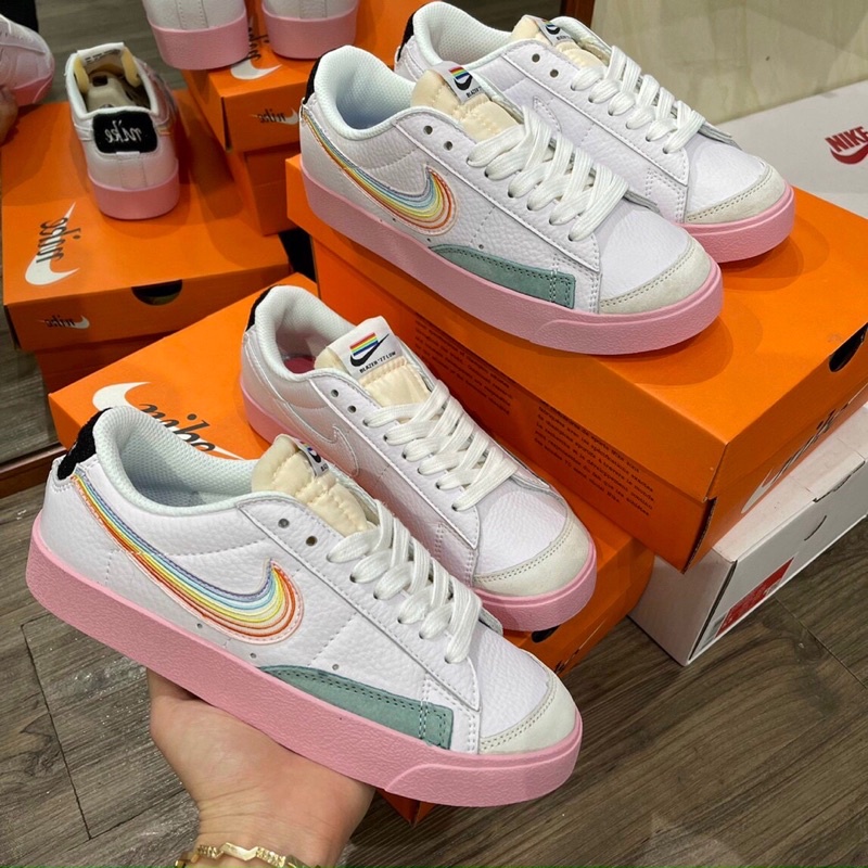 GIÀY BLARE 77 LOW PINK CẦU VỒNG SC [ FULL BOX + FREE SHIP ]