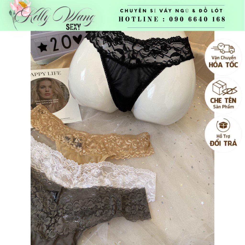 [SIÊU RẺ] Quần lót ren lọt khe chữ T sexy gợi cảm - Quần lót ren lọt khe chữ T mềm mịn quyến rũ CK029