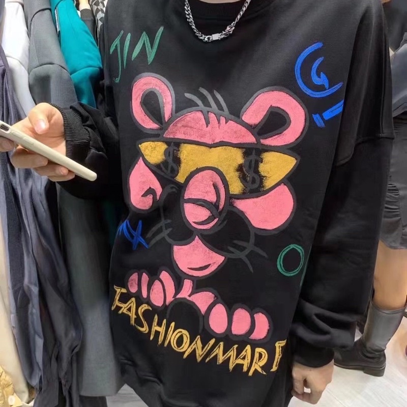 Áo Nỉ Cổ Tròn, Nỉ Da Cá, Hổ Hồng Alexandre. | BigBuy360 - bigbuy360.vn