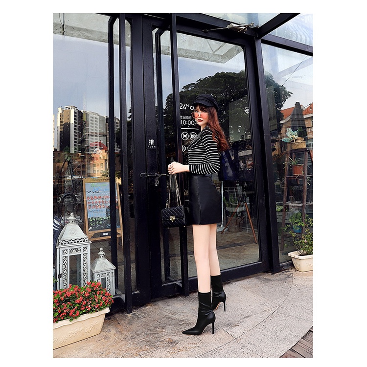 Giày bốt cao gót BIGTREE Mall-315-12 mũi nhọn phong cách doanh nhân thời trang cho nữ