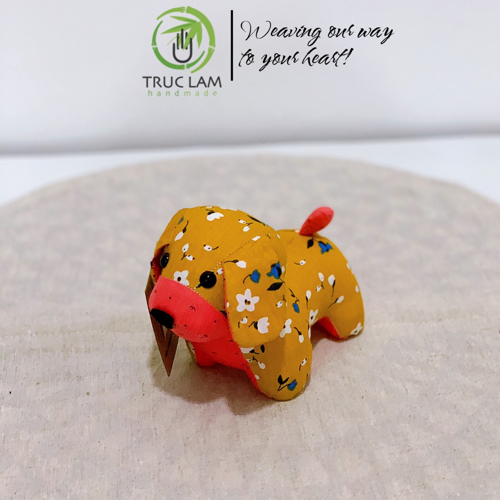 Đồ Chơi Cho Bé Thú Nhồi Bông Mini Hình Con Chó Lùn Bông Gòn Cao Cấp Trúc Lâm Handmade