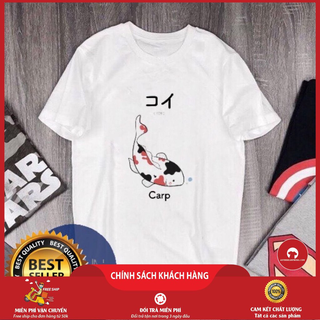 Áo Phông Phong Cách Nhật Bản Cá Coi AP12(Áo Màu Trắng)