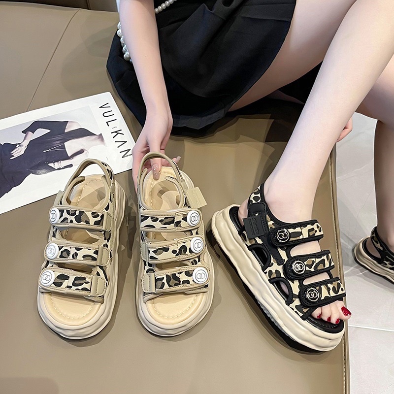 Giày sandal đế cao ulzzang quai ngang đế bằng