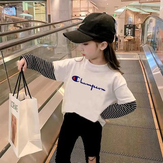 Áo Thun Tay Dài Dáng Rộng In Họa Tiết Xinh Xắn Cho Bé Gái