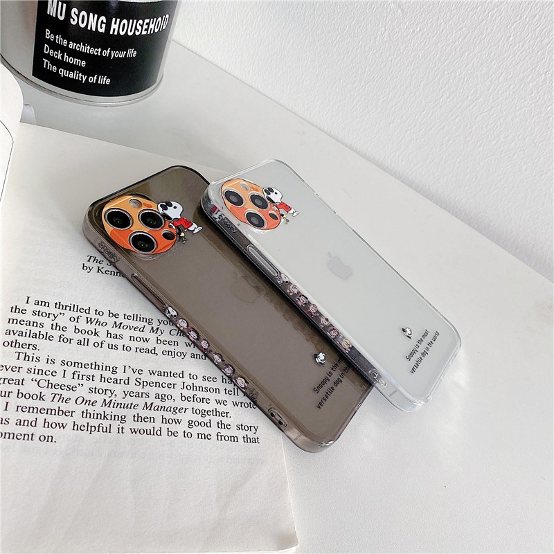 Ốp điện thoại TPU mềm chống sốc vừa vặn in họa tiết hoạt hình Snoopy cho iPhone 12 11 Pro Max X Xs Max XR 8 7