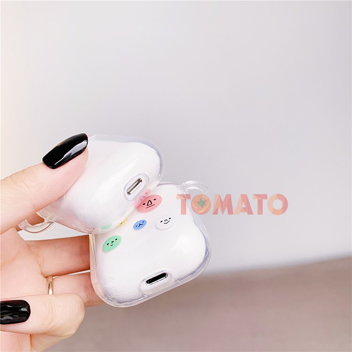 Case Airpods 1/2 silicon dẻo trong suốt nhiều hoa tiết , Vỏ bảo vệ airpods 1/2 trong suốt dễ thương - Phụ kiện Tomato