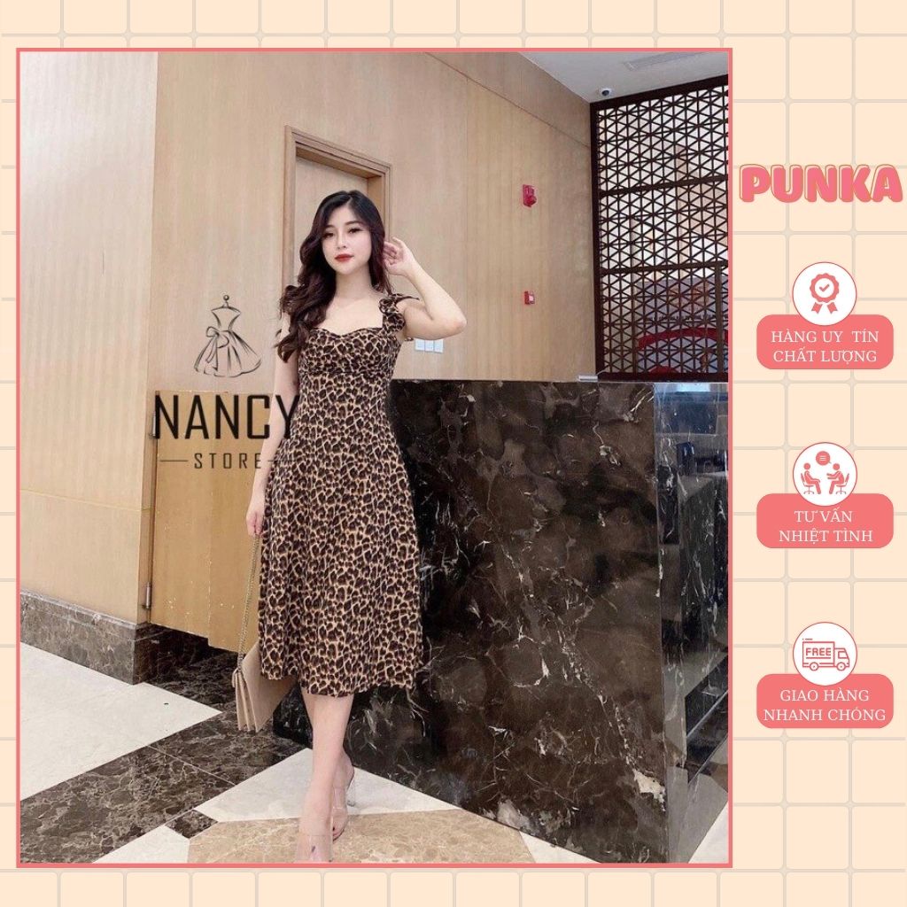 Váy báo cánh tiên cúp ngực dáng xòe, vải lụa cao cấp mềm mịn