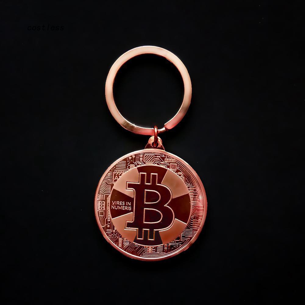 Đồng xu Bitcoin kèm móc khóa