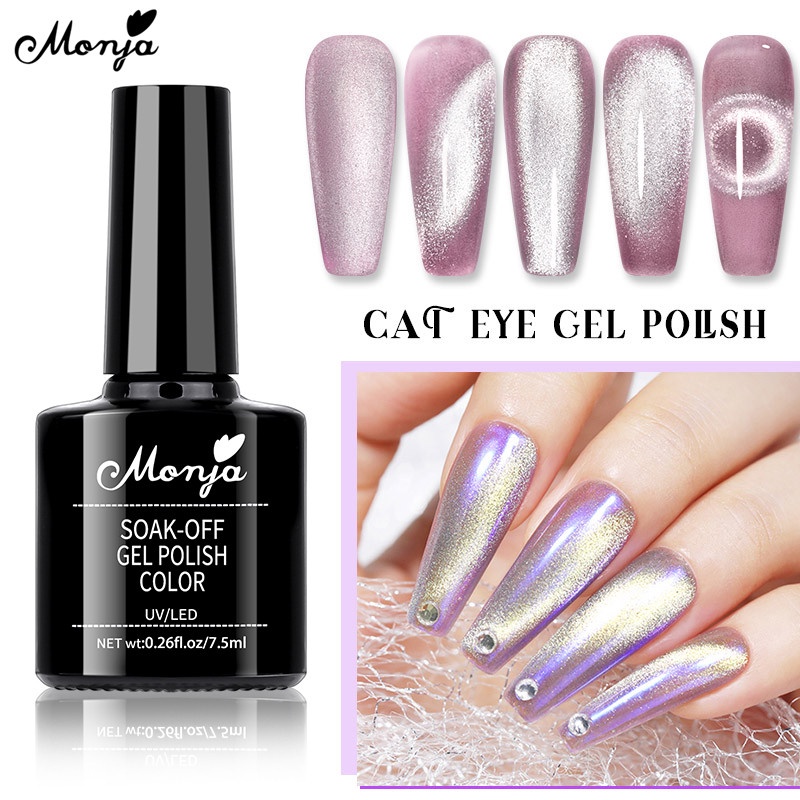 MONJA Lọ Nước Sơn Móng Tay Gel UV Mắt Mèo 7.5ml