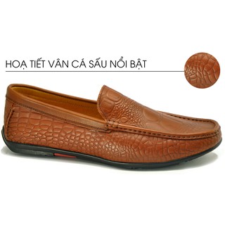 Giày lười - giày lười da bò vân cá sấu cao cấp - is262