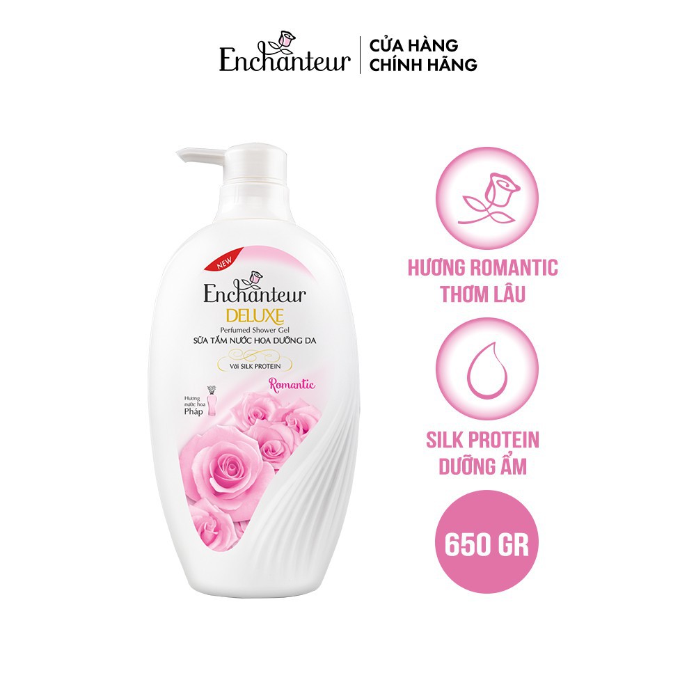 Sữa tắm nước hoa dưỡng da Enchanteur Romantic 650gr