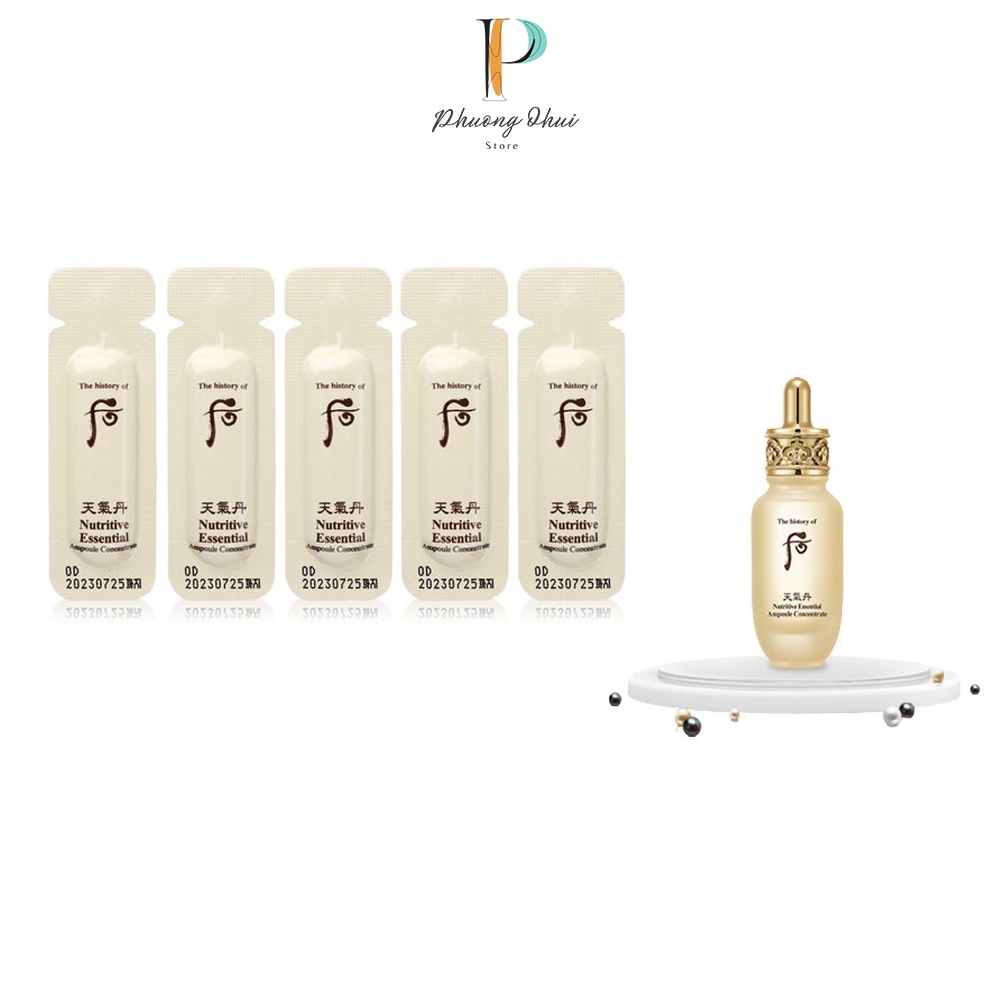 Tinh Chất Sâm Núi Dưỡng Da Chống Lão Hoá Whoo Nutritive Esential Ampoule Concentrate 1Ml