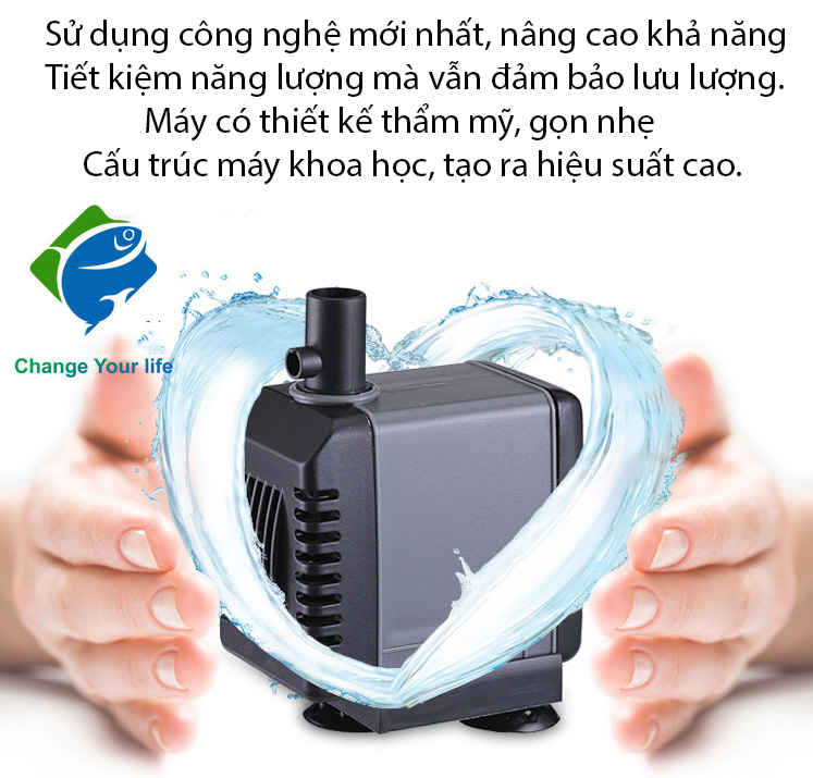 Máy bơm nước cho bể cá  ATMAN AT-306-Thiết Bị Bể Cá-Công Suất Cực Lớn, Độ Bền Cao-Tiết Kiệm 50% Điện Năng