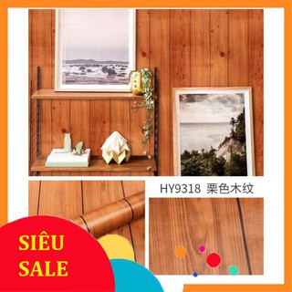 Giấy Dán Tường Giả Gỗ ❤️ FREESHIP ❤️ sẵn keo dài 10m khổ rộng 45cm