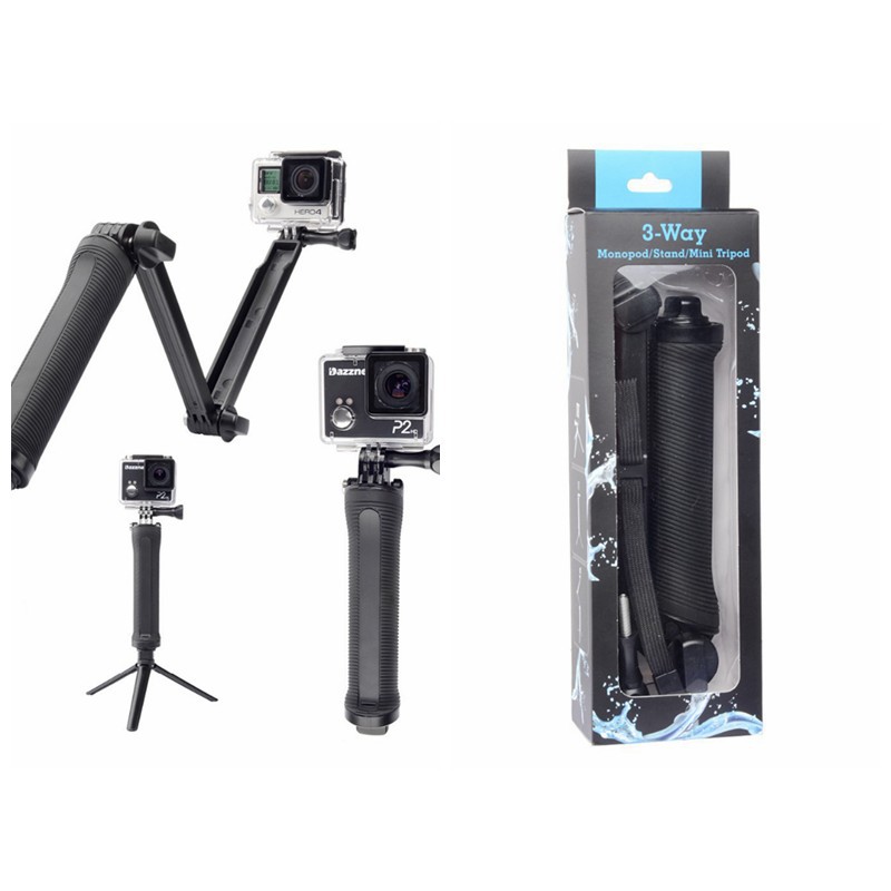 Gậy 3 Khúc Selfie Gopro – 3 Way Monopod Action Camera