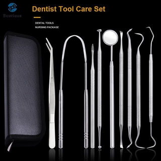 Bộ 9 dụng cụ chăm sóc răng miệng bằng thép không gỉ