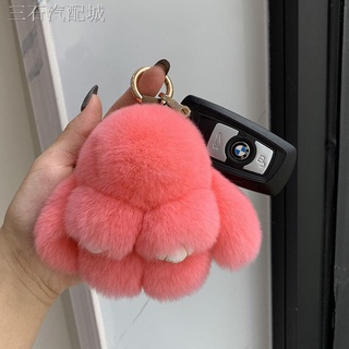 ✨ Móc Khóa Lông Thỏ Dễ Thương Phong Cách Hàn Quốc