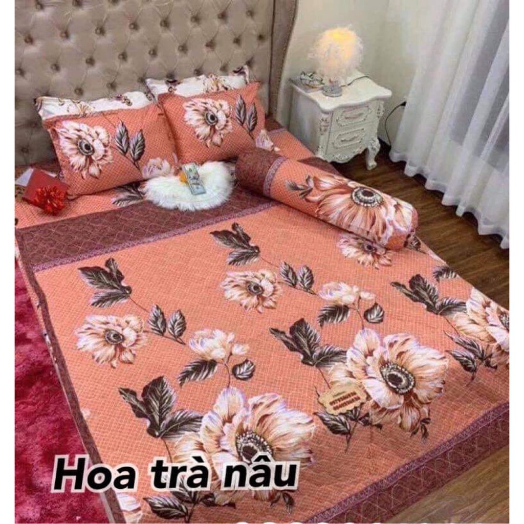 [CÓ SẴN - SIÊU HOT] Bộ chăn ga cao cấp - Set chăn ga 5 món, chất liệu cotton poly, thấm hút tốt, không bai nhão, xù lông