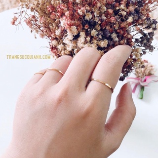 Nhẫn TITAN Vàng Trơn Bản Mỏng 1mm