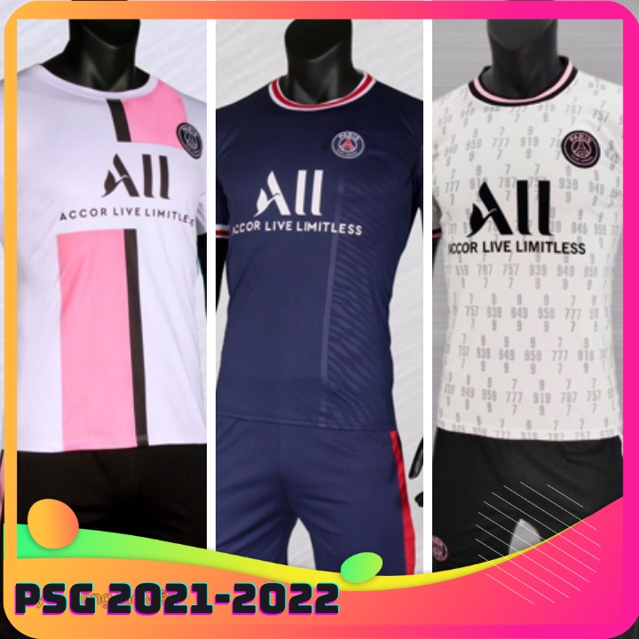 Áo đá bóng CLB PSG mới nhất 2021-2022, áo đá banh, đồ đá banh thun lạnh cao cấp chuẩn thi đấu, áo đá bóng nam mới