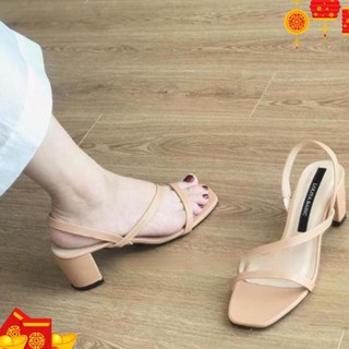 Mẫu Hot 2020 - Giày sandal gót vuông quai xoắn ôm chân thanh lịch MÃ C17 - Giá Xưởng