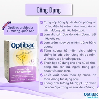 Men vi sinh Optibac tím (Optibac For Women)_30 viên