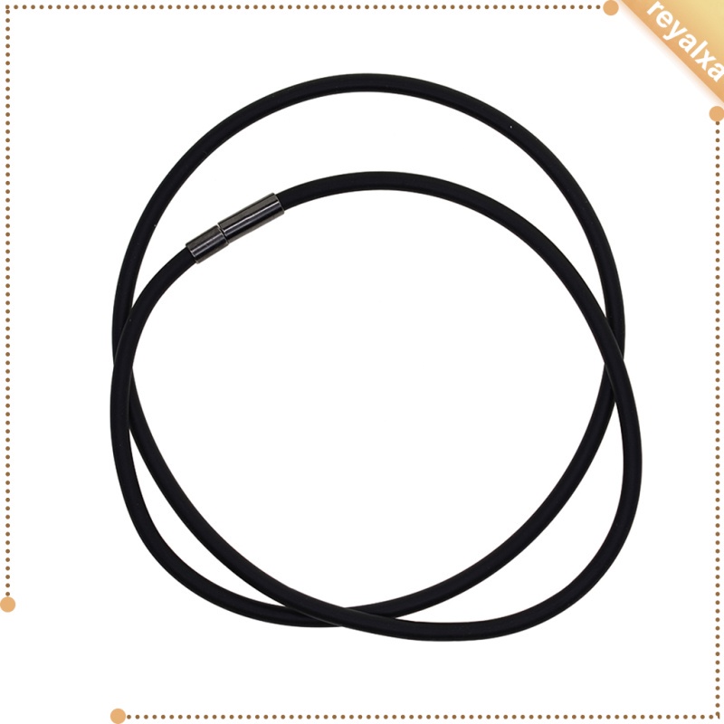 Vòng cổ Cao Su Màu Đen Bản Rộng 3mm (45cm / 50cm / 55cm)