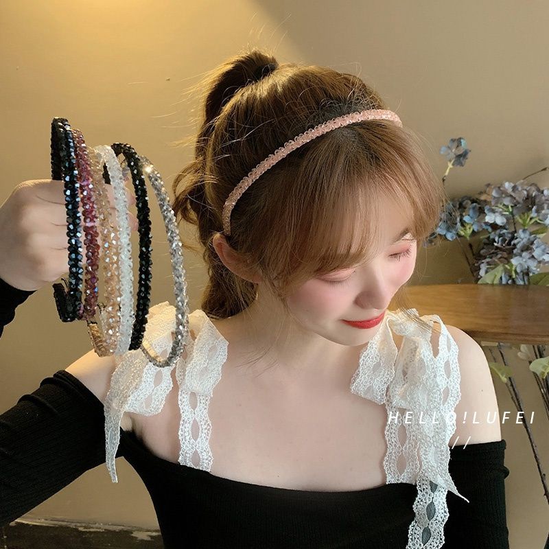 Băng đô cài tóc phối đá lấp lánh cao cấp - Gom.phukienthoitrang