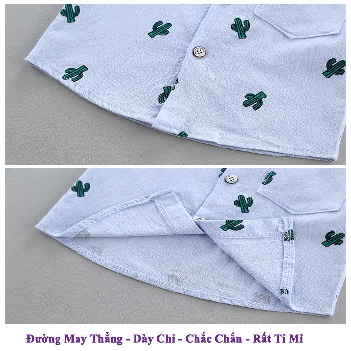 Bộ quần áo sơ mi bé trai HUQIQI cho bé từ 1 đến 8 tuổi chất cotton hàn quốc mềm mịn hàng xuất khẩu âu mỹ