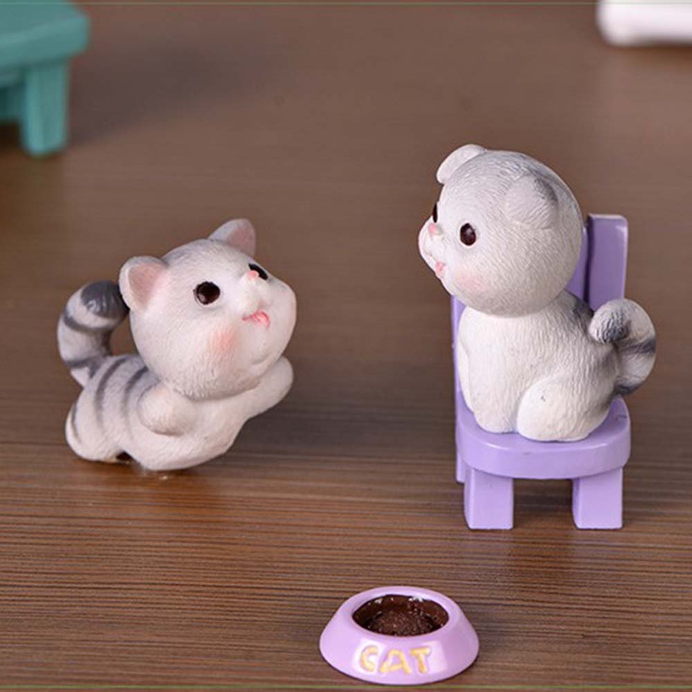 Tượng Mèo Mini Trang Trí Sân Vườn