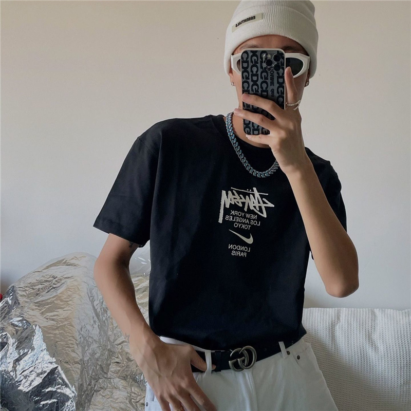 Áo thun 902# ngắn tay in chữ Stussy thời trang