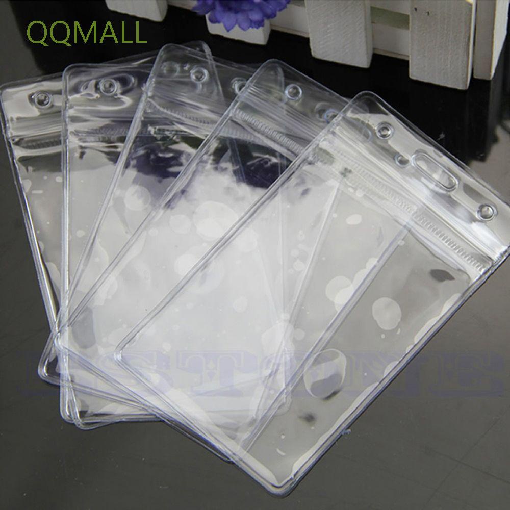 Set 10 túi đựng thẻ ID/thẻ ID bằng nhựa PVC trong suốt chống thấm nước nhiều màu