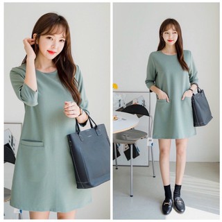 Đầm váy freesize mint 2 túi