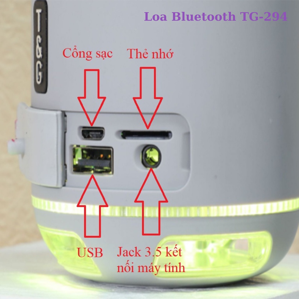 Loa Bluetooth Mini Tg294 Loa Nghe Nhạc Bluetooth Mini Hỗ Trợ Thẻ Nhớ Jack 3.5 Kêt Nối Máy Tính Laptop - Tueman