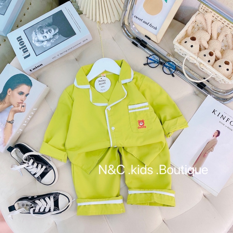 Bộ pijama thô đũi cực kute cho bé trai bé gái - BPTD