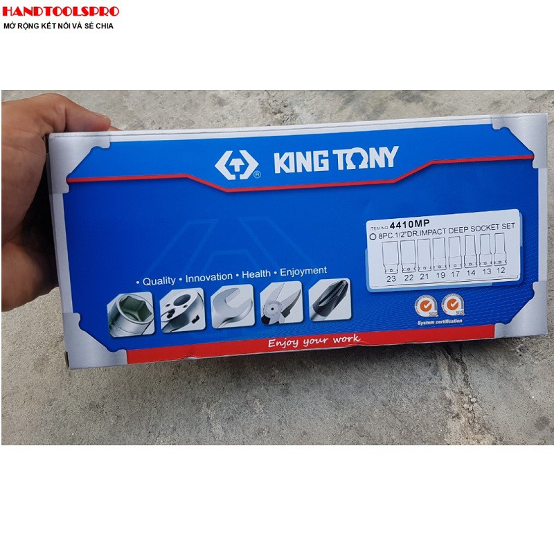 Bộ tuýp đen lục giác dài 8 chi tiết 1/2 inch KINGTONY 4410MP