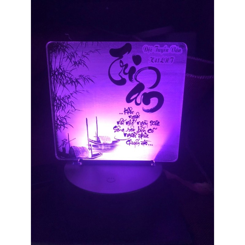 Quà tặng thầy cô 20/11 - Đèn led khắc nội dung hình ảnh theo yêu cầu - Free khắc và thiết kế