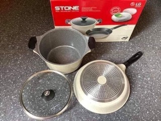 Bộ Nồi Chảo Đá LOCK&LOCK Stone