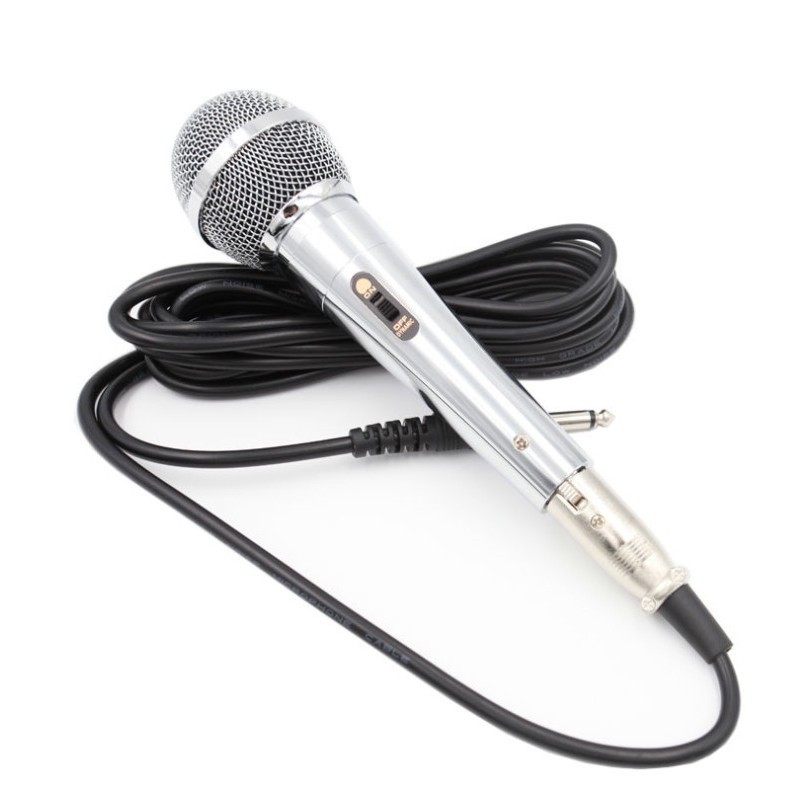 Micro karaoke có dây cao cấp, hút siêu nhạy-hát nhẹ-chống hú, tay mic bằng kim loại cao cấp dây dài 5m