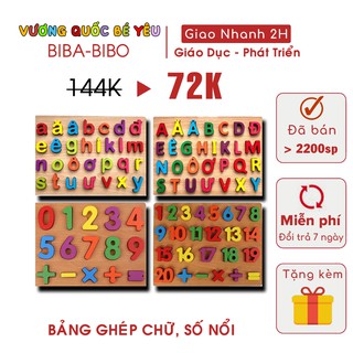 Đồ Chơi Bảng Ghép Chữ Cái Tiếng Việt Bảng Ghép Số Nổi Benrikids Bằng Gỗ Cho Bé