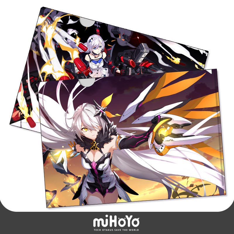 Set 8 túi đựng tài liệu A4 CG Game 2019 Honkai Impact 3