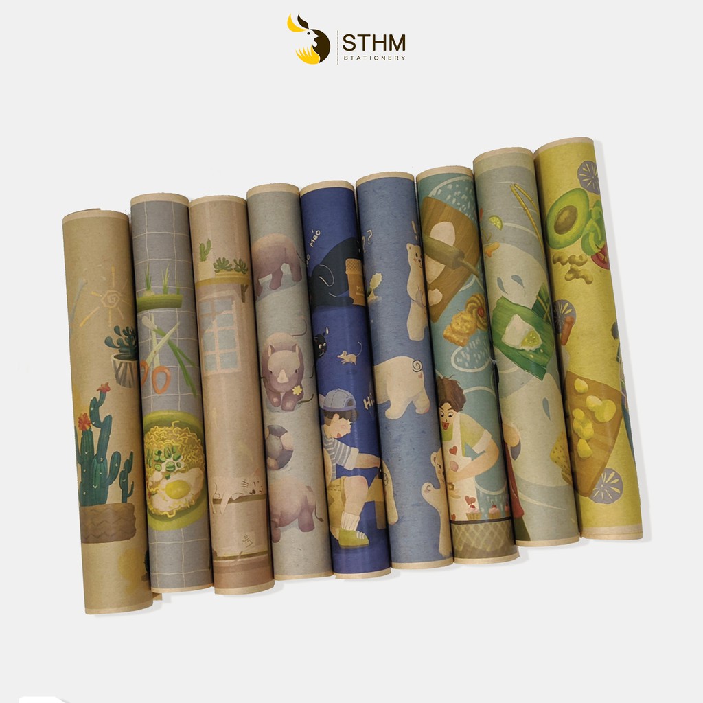 Giấy bao tập - A5 - Artwork - Giấy gói quà - STHM stationery