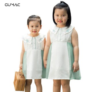 Đầm thêu lá cổ cho bé gái DKA328 GUMAC