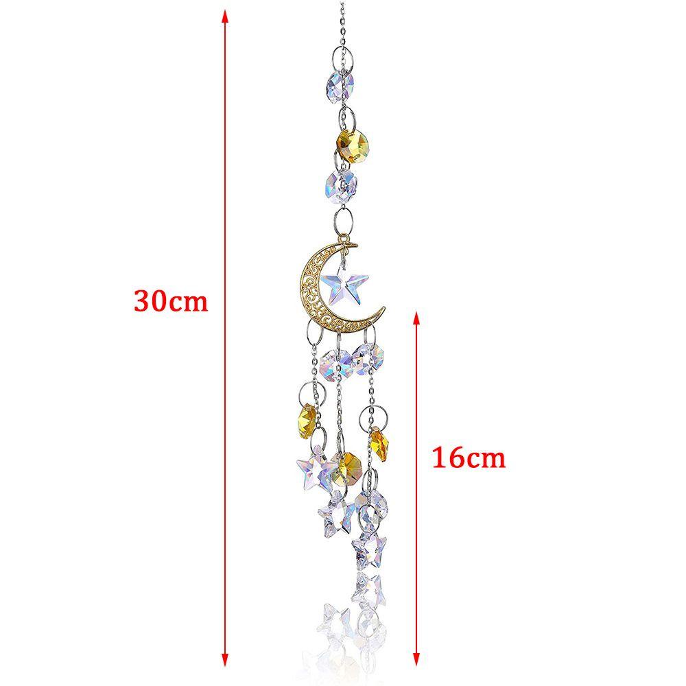 WONDER Chuông Gió Đính Pha Lê Hình Hoa Hướng Dương Sáng Tạo Trang Trí Vườn Trong Nhà / Ngoài Trời