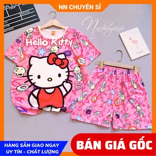 Đồ bộ KITTY bé gái size 7kg đến 70kg chất thun mềm mát in hình hello kitty hoạt hình dễ thương DBRBD FULL SIZE