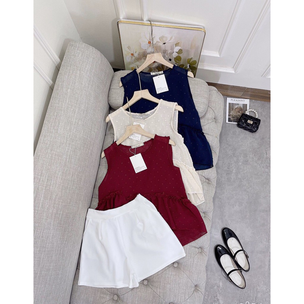 SÉt Đồ Nữ , Sét Áo Von Bông Kèm Quần Sooc | BigBuy360 - bigbuy360.vn