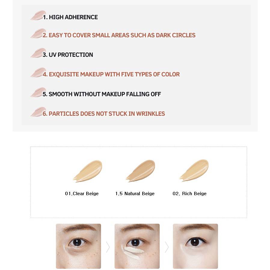 [Hàng mới về] Kem che khuyết điểm 6.5g THE SAEM (SPF28/PA++) dạng lỏng làm sáng hiệu quả | BigBuy360 - bigbuy360.vn