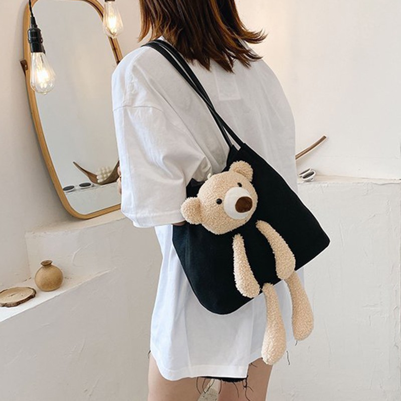 Túi Xách Nữ Túi Canvas Đeo Vai Phong Cách Hàn Quốc Cho Nữ