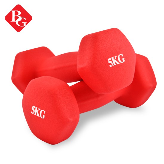 BG Cặp tạ tay 5KG BLUE  lõi thép đặc bọc cao su nhám thái lan tập Gym