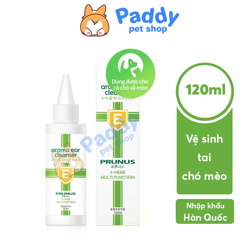 Vệ Sinh Tai Chó Mèo Prunus Aroma Ear Cleaner 120ml (Hàn Quốc)